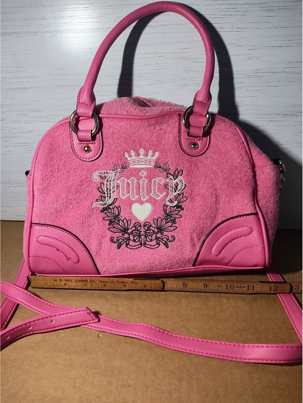 Juicy Couture Pink Satchel Top Handle Y2K with bonus coin purse included